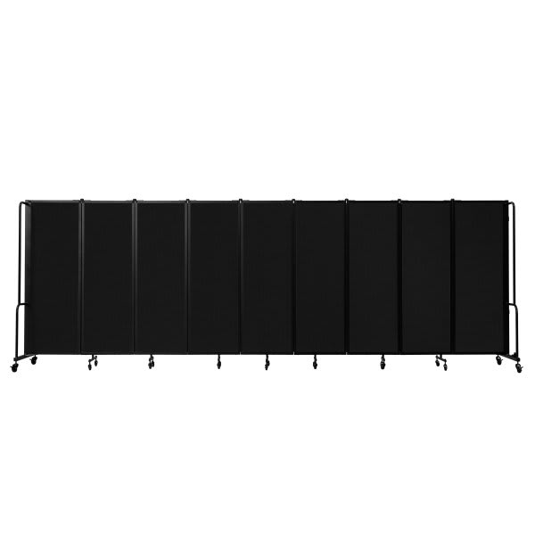 National Public Seating Room Divider 6' Height 9 Sections Black