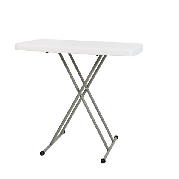 Flash Furniture 30 In. Adjustable Folding Table (White)