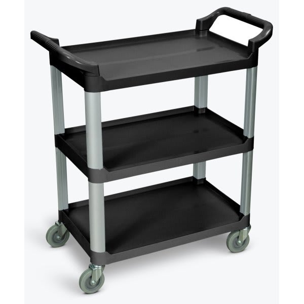 Luxor Serving Cart - Three Shelves Black