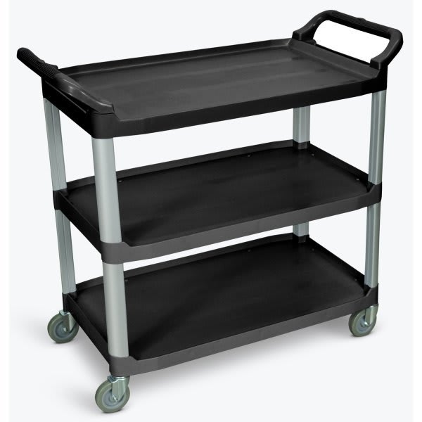 Luxor Large Serving Cart - Three Shelves Black
