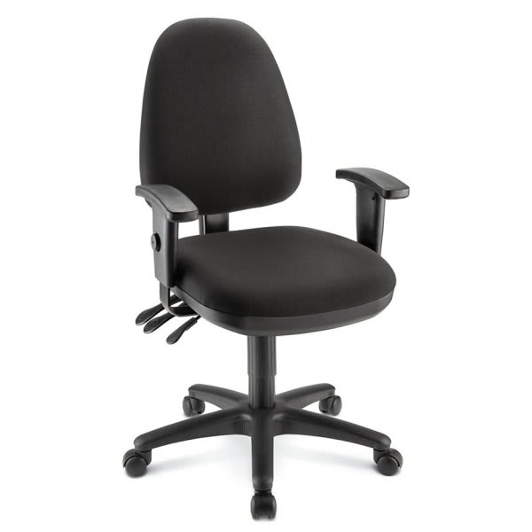 Workpro Black/black Patriot Multi-Function Fabric Task Chair