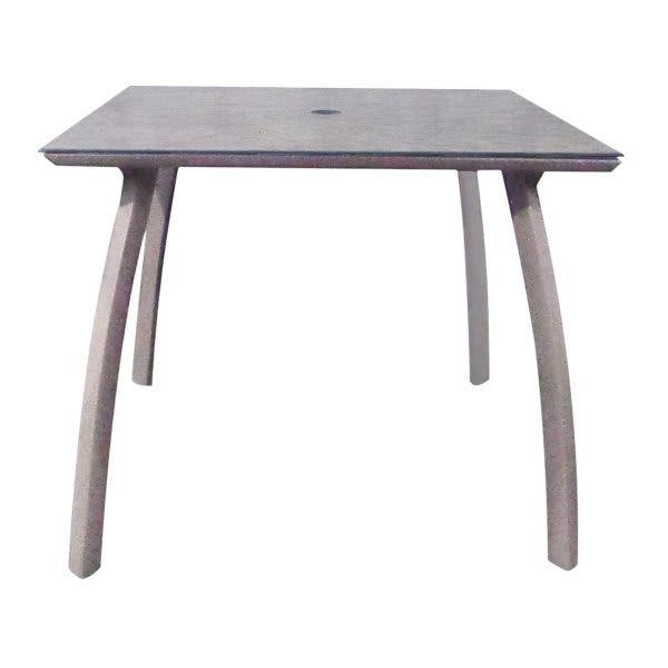 Grosfillex Sunset 36" Square Table In Granite / Platinum Gray