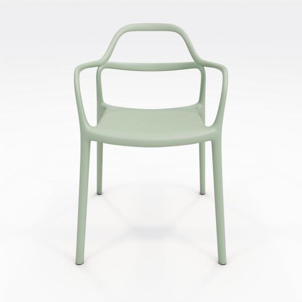 Kfi Express Yourself Indoor/outdoor Solid Polypropylene Chair In Sage