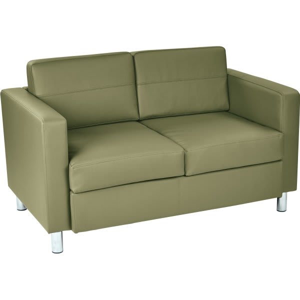Worksmart Sage Pacific Loveseat With Chrome Finish Legs