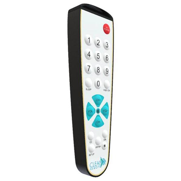 Clean Remote Cr3bcb TV Or TV Plus Cable Box Remote Control; Big Button