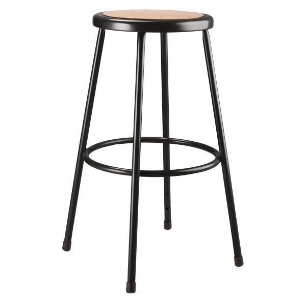 National Public Seating 30" Heavy Duty Steel Stool, Black