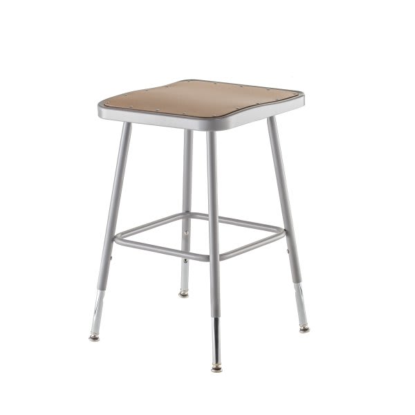 National Public Seating 19"-27" Height Adjustable Heavy Duty Square Seat
