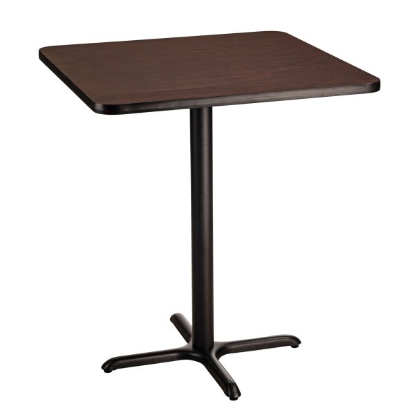 National Public Seating Café Table, 36" Square, X Base