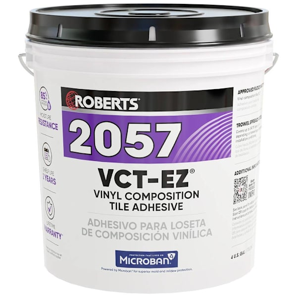 ROBERTS Vinyl Composition Tile Adhesive, 4 Gallon (15.14 L)