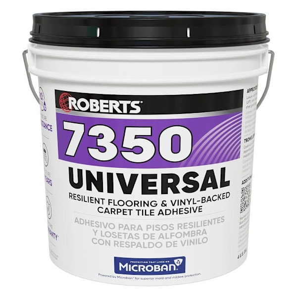 ROBERTS Universal Resilient Flooring & Vinyl-Backed Carpet Adhesive , 4 Gallon