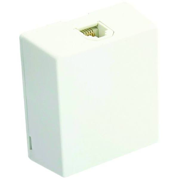Leviton 6p4c Surface Mount Screw Terminals Telephone Wall Jack White