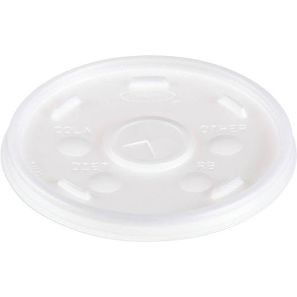 Dart Straw Slotted Lid For 16-Series Cups Translucent W/ Identification, Case Of 1000