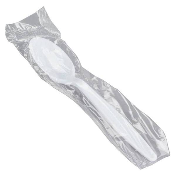 Prime Source Medium-Weight Wrapped Teaspoon, White, Case Of 1000