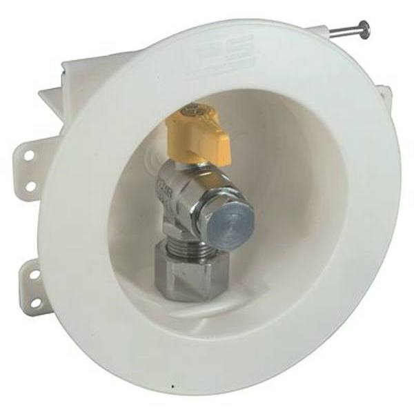 Ips 1/2 In. Water-Tite Mini Round Gas Outlet Box W/ Plastic Valve For Iron Pipe