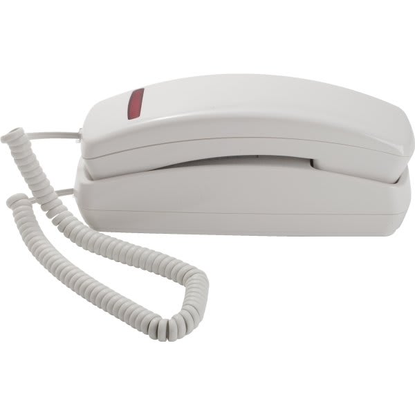 Aegis Slimline Single Line White Telephone 5" Line Cord