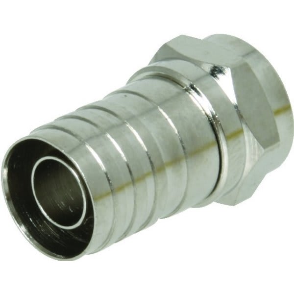 Adamax Long Crimp-On Coax F-Connector (10-Pack)