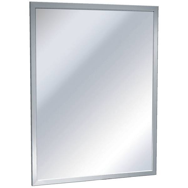 Asi American Specialties Inc. Angle Frame Mirror Stainless Steel Interlok Black