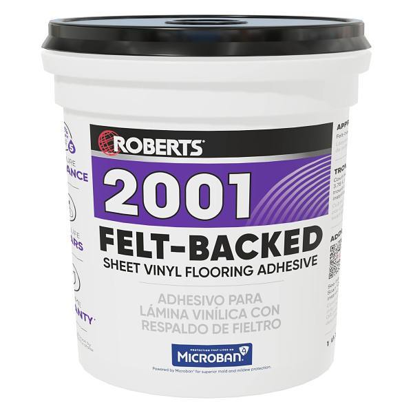 ROBERTS Felt-Backed Sheet Vinyl Flooring Adhesive, 1 Gallon (3.78 L)