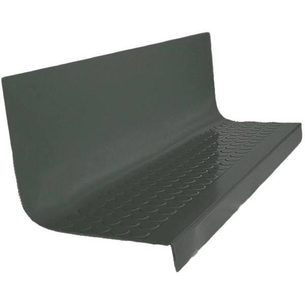 Roppe #96 Vantage Circular Profile Square Nose Rubber Stair Tread w/Riser20 X 6 Ft, Black Brown
