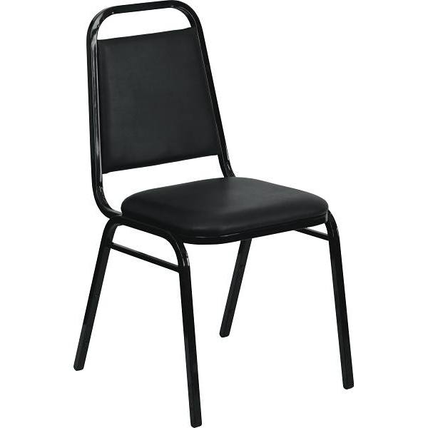 Carnegy Avenue Vinyl Stackable Chair (Black)