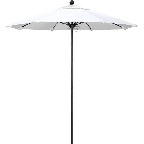 California Umbrella 7.5' Venture Series Umbrella, Bronze Alum Pole, Fiberglass Ribs, Sunbrella Natural Fabric