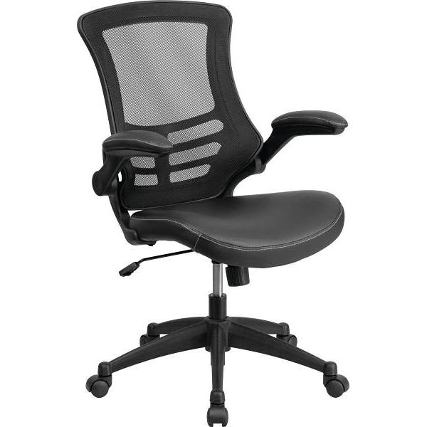 Carnegy Avenue Faux Leather Swivel Office Chair (Black)