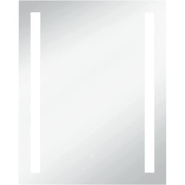 Tosca 24 In. X 30 In. Frameless Rectangular LED Light Bathroom Vanity Mirror (Silver)