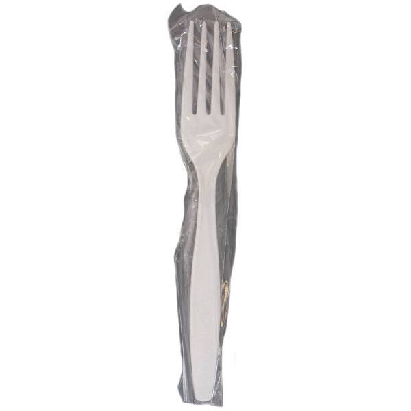 White X-Heavy Polystyrene Wrapped Fork 1000-Case