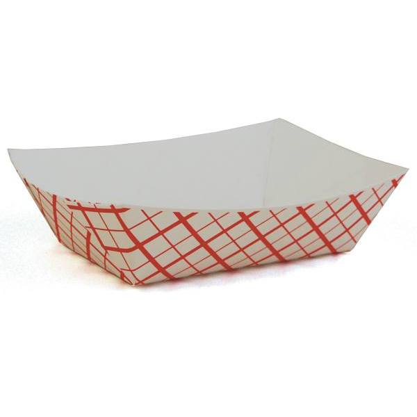 Southern Champion Southland Red Size #50 1/2 Lb Checkered Food Tray Case Of 1000