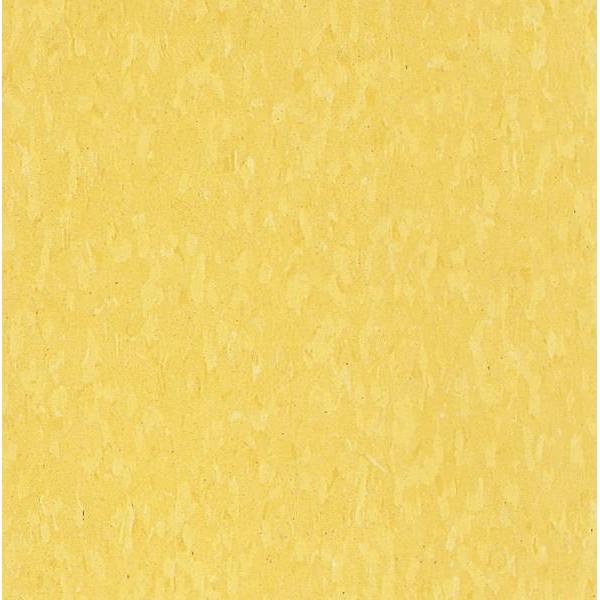 Armstrong Flooring 12 In. X 12 In. Lemon Yellow Imperial Texture Commercial Vinyl Composite Tile, Case Of 45