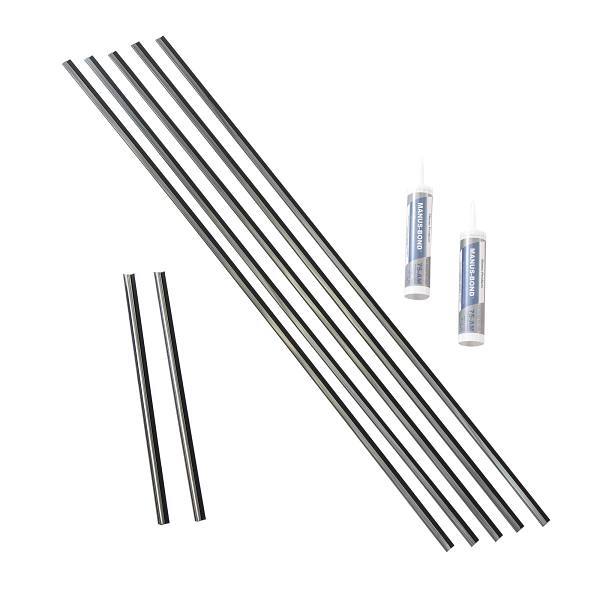 Fasade Backsplash Accessory Kit, Brushed Steel