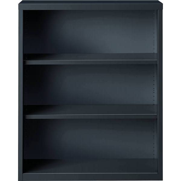 Hirsh 42 " High Charcoal Metal 3-Shelf Standard Bookcase With Adjustable Shelves