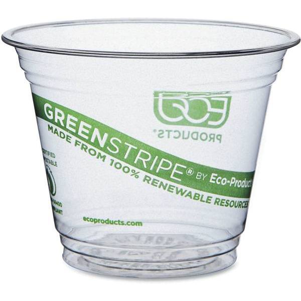 Eco-Products 9 Oz. Clear Compostable Corn-Based Cold Drink Cups (1000-Case)