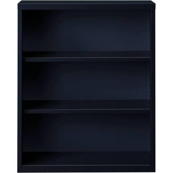 Hirsh 42 " H Metal Black 3-Shelf Standard Bookcase