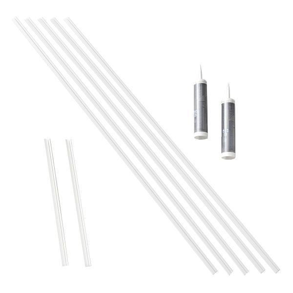 Fasade Backsplash Accessory Kit, Matte White