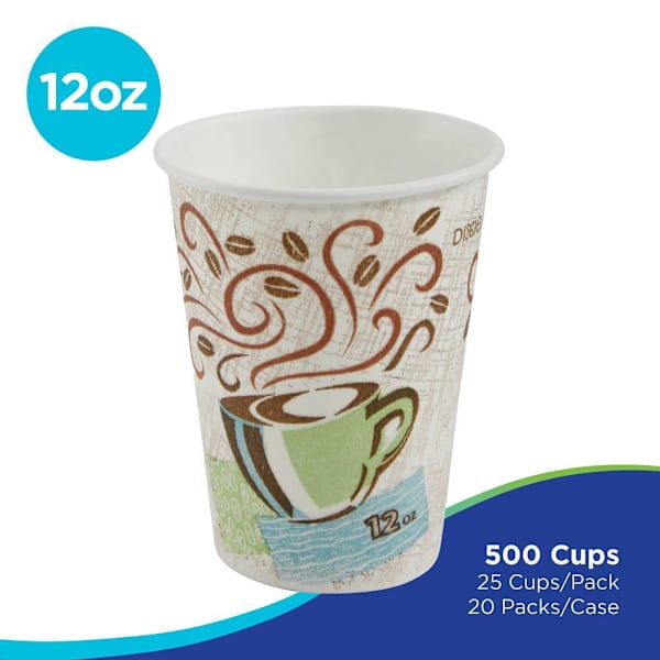 Dixie Perfectouch 12 Oz. Coffee Dreams Hot Cups (500-Case)