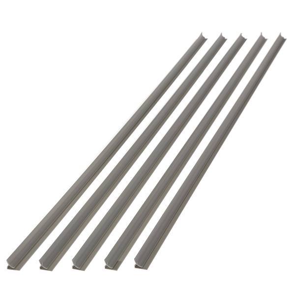 Fasade 47" Vinyl Inside Corner Trim, Argent Silver, Package Of 5