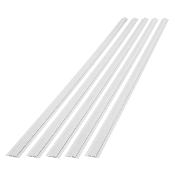 Fasade 47" Vinyl Divider Trim, Matte White, Package Of 5