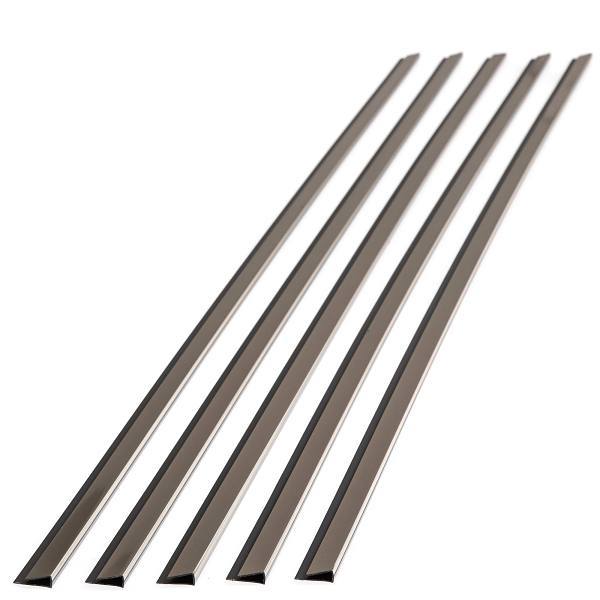 Fasade 47" Vinyl Large Profile J Trim, Brushed Nickel, Package Of 5