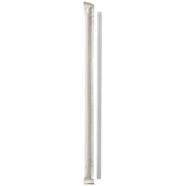 Berk Straw Jumbo 7.75" Paper Wrapped Translucent 24/500 Per Case Of 12000