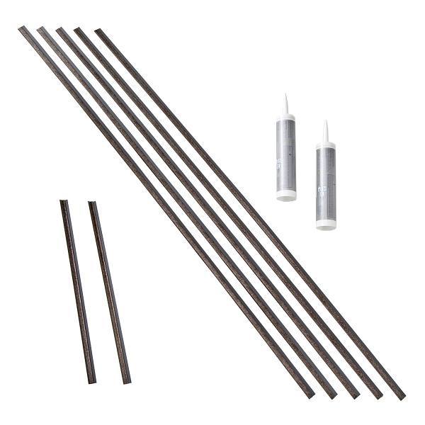 Fasade Backsplash Large Profile Accessory Kit, Smoked Pewter