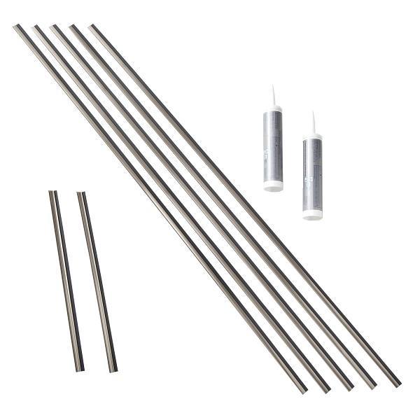 Fasade Backsplash Large Profile Accessory Kit, Brushed Nickel