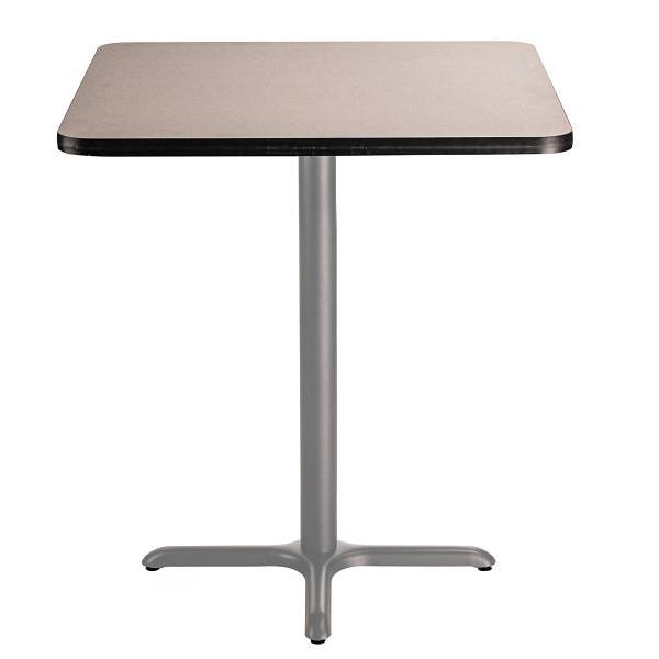 National Public Seating Café Table 36" Sq X 42"HCore/T-Mold Grey Nebula