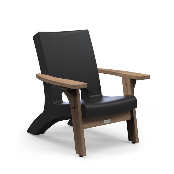 Mayne Mesa Outdoor Patio Chair, Polyethylene/Wood, 350 Lb Rated, Black