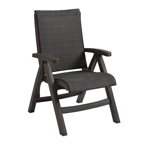 Grosfillex Java All-Weather Wicker Folding Chair