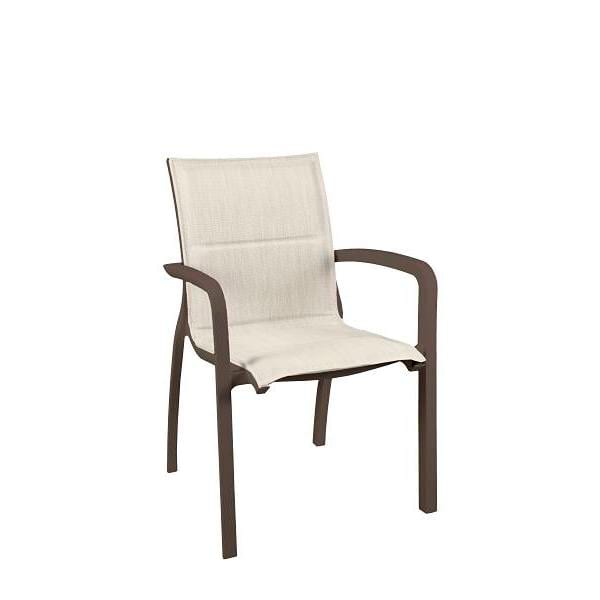 Grosfillex Sunset Comfort Armchair Beige/FbPackage Of 4