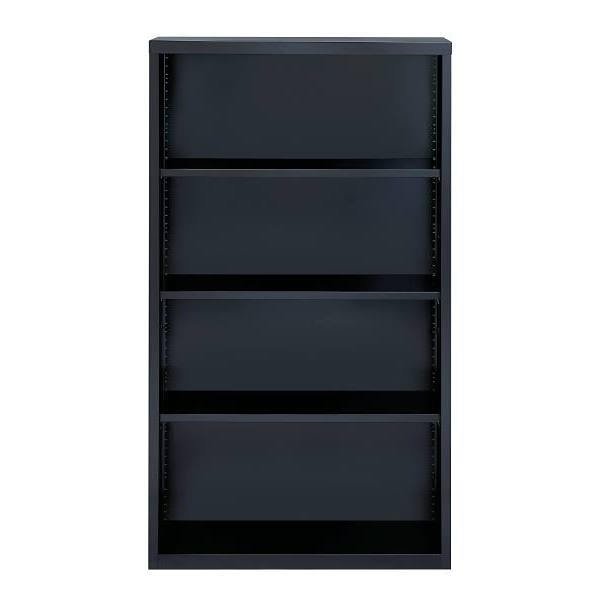 Hirsh 4 Shelf Metal Bookcase 60" H Black