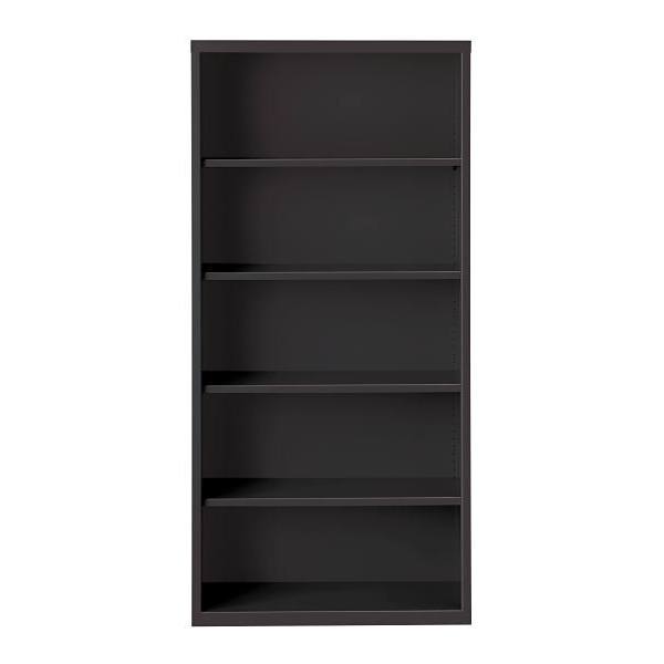 Hirsh 5 Shelf Metal Bookcase 72" H Black