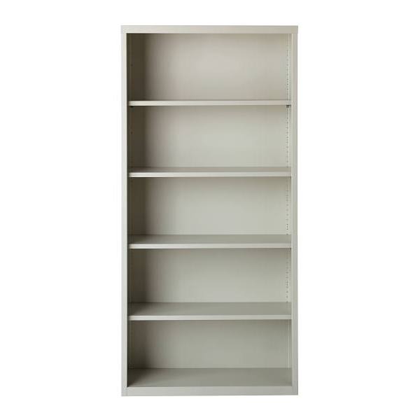 Hirsh 5 Shelf Metal Bookcase 72" H Light Gray