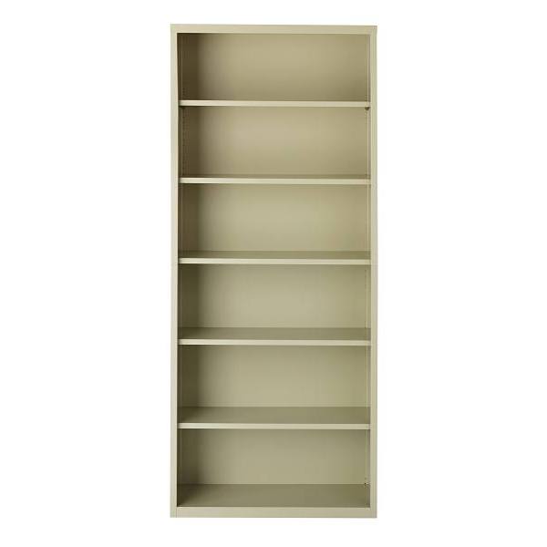 Hirsh 6 Shelf Metal Bookcase 82" H Putty